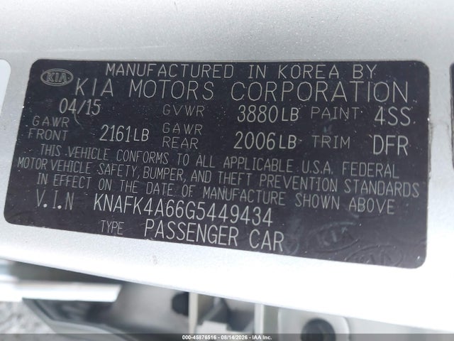 KIA FORTE LX 2016 KNAFK4A66G5449434 Image 9