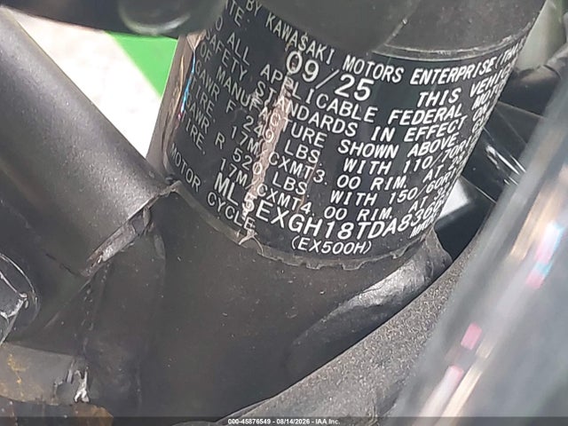 Kawasaki Ex500 H 2026 ML5EXGH18TDA83663 Image 9