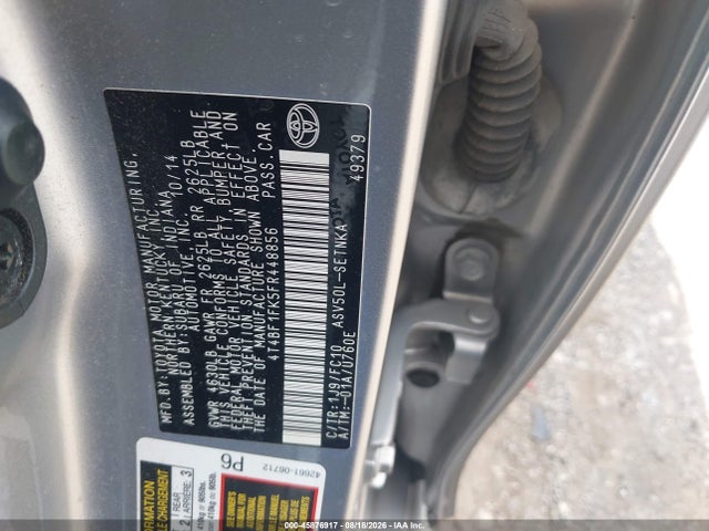4T4BF1FK5FR448856 Toyota CAMRY LE