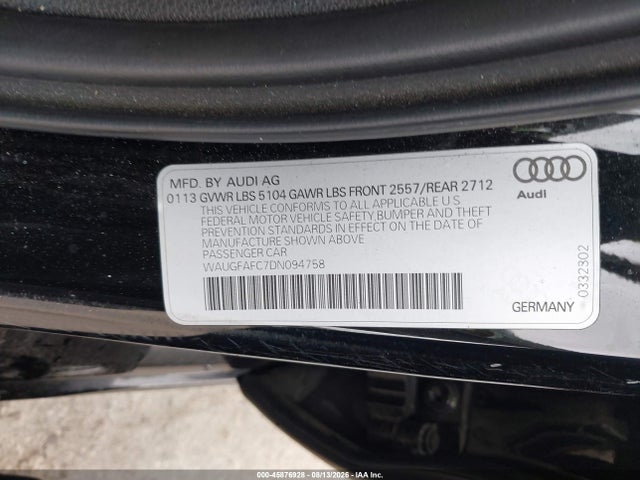 Aukcja sprzedaży 2013 Audi A6 2.0t Premium, vin: WAUGFAFC7DN094758, numer aukcji: 45876928