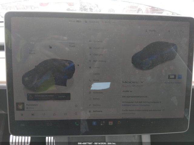 2024 Tesla Model Y Performance Dual Motor All-wheel Drive მანქანა იყიდება აუქციონზე, vin: 7SAYGDEF5RF047349, აუქციონის ნომერი: 45877007