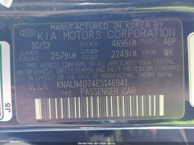 KIA Cadenza Premium 2014 KNALN4D74E5146941 Image 9