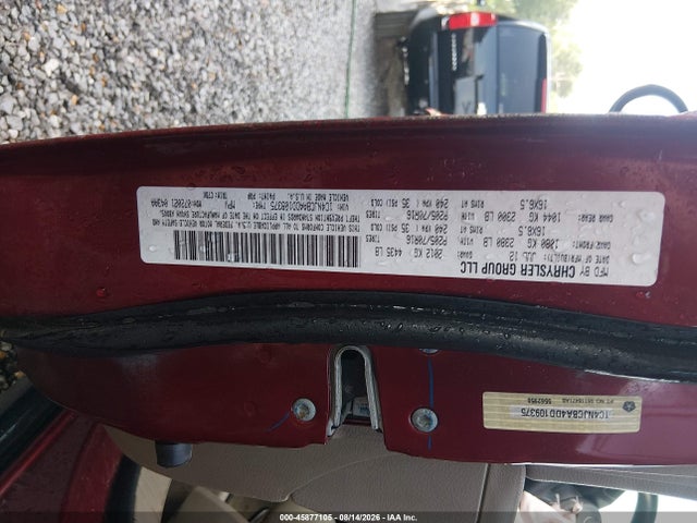 Продажа на аукционе авто 2013 Jeep Compass Sport, vin: 1C4NJCBA4DD109375, номер лота: 45877105