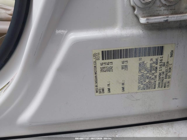 Aukcja sprzedaży 2011 Nissan Altima 2.5 S, vin: 1N4AL2AP6BC156361, numer aukcji: 45877127