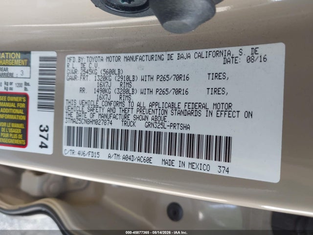 3TMAZ5CN8HM027874 Toyota Tacoma Trd Off Road