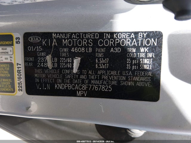 KIA Sportage Lx 2015 KNDPBCAC8F7767825 Image 9