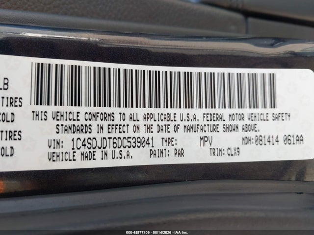 Aukcja sprzedaży 2013 Dodge Durango Crew, vin: 1C4SDJDT6DC539041, numer aukcji: 45877809
