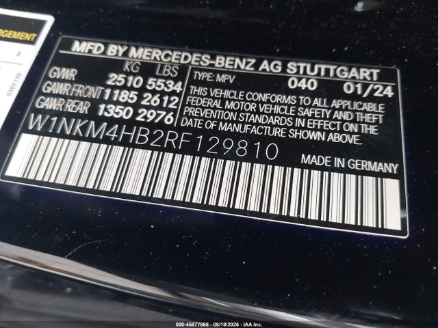 Aukcja sprzedaży 2024 Mercedes-benz Glc 300 4matic Suv, vin: W1NKM4HB2RF129810, numer aukcji: 45877868