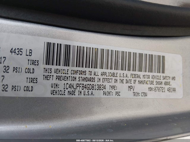 Jeep Patriot Latitude 2016 1C4NJPFB4GD813834 Image 9