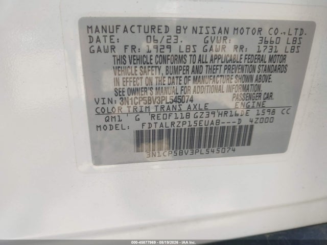 Nissan Kicks S Xtronic Cvt 2023 3N1CP5BV3PL545074 Image 9