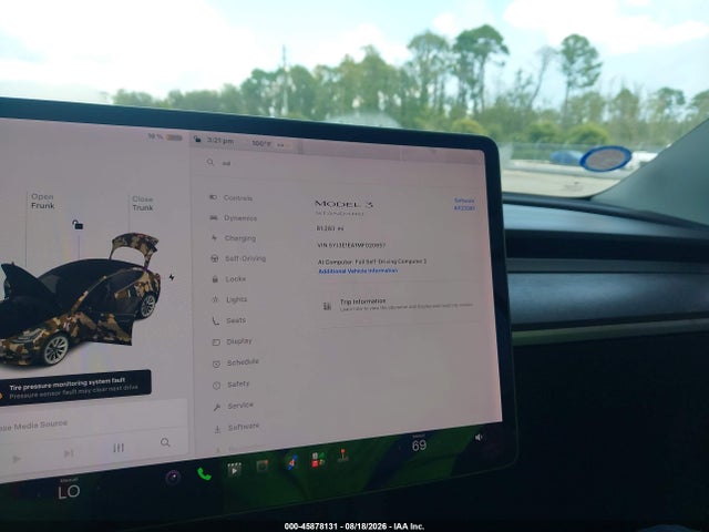 Tesla Model 3 Standard Range Plus Rear-wheel Drive 2021 5YJ3E1EA1MF020657 Image 7