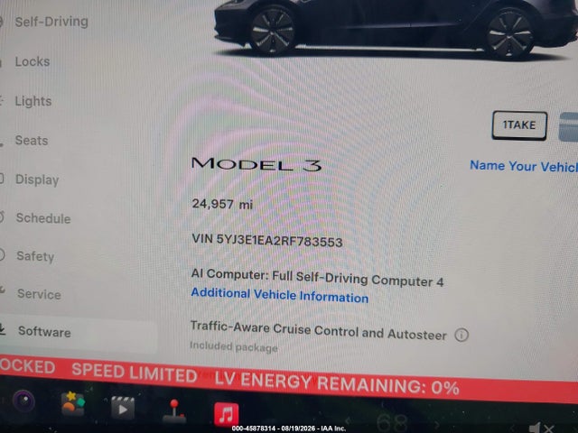 5YJ3E1EA2RF783553 Tesla Model 3 Long Range Dual Motor All-wheel Drive/rear-wheel Drive