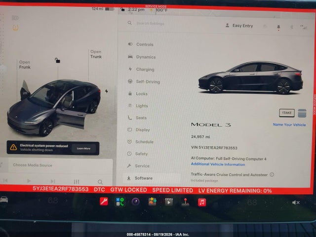 5YJ3E1EA2RF783553 Tesla Model 3 Long Range Dual Motor All-wheel Drive/rear-wheel Drive