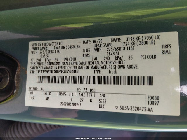 Ford F-150 Xlt 2023 1FTFW1E59PKE76488 Image 9