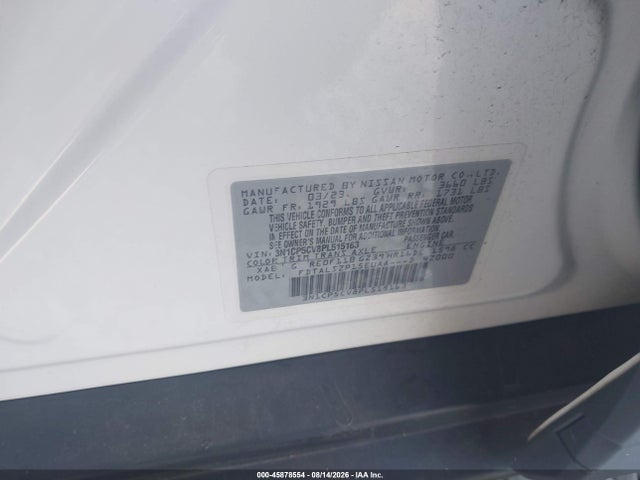 45878554 :رقم المزاد ، 3N1CP5CV8PL515163 vin ، 2023 Nissan Kicks Sv Xtronic Cvt مزاد بيع