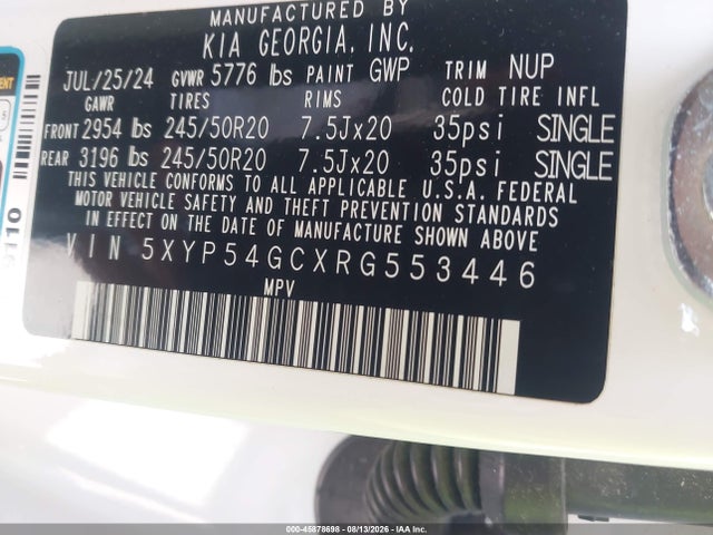 Продаж на аукціоні авто 2024 Kia Telluride Sx, vin: 5XYP54GCXRG553446, номер лоту: 45878698