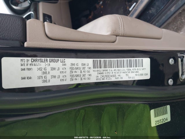 Aukcja sprzedaży 2014 Jeep Grand Cherokee Limited, vin: 1C4RJFBG5EC403835, numer aukcji: 45878770
