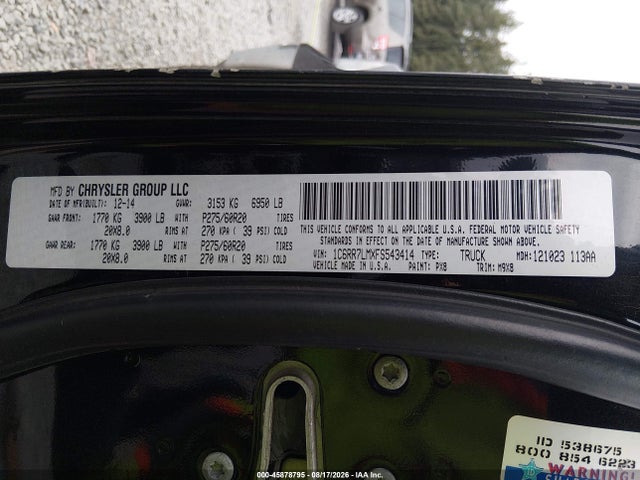 1C6RR7LMXFS543414 RAM 1500 Big Horn