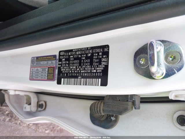 Продажа на аукционе авто 2021 Kia Sorento Sx, vin: 5XYRK4LF6MG036980, номер лота: 45878877