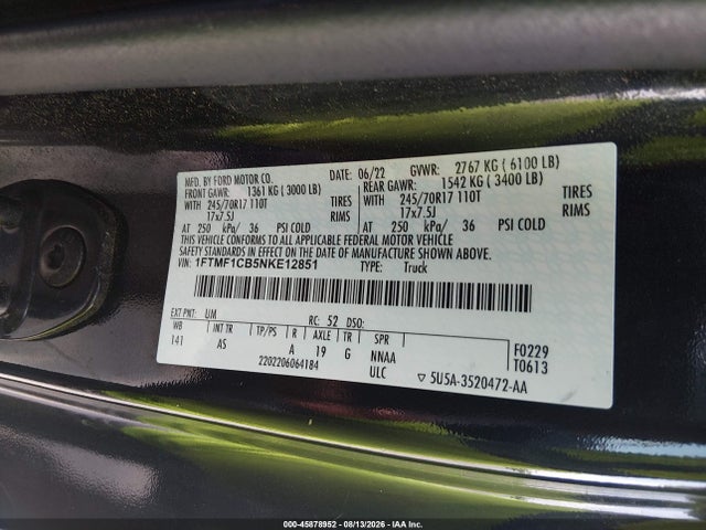 1FTMF1CB5NKE12851 Ford F-150 Xl
