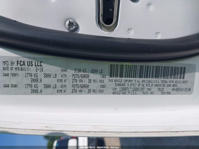 Aukcja sprzedaży 2016 Ram 1500 Big Horn, vin: 1C6RR7LT1GS261297, numer aukcji: 45879075
