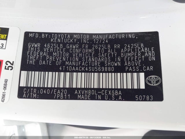 Toyota CAMRY SE 2025 4T1DAACK4SU569880 Image 9