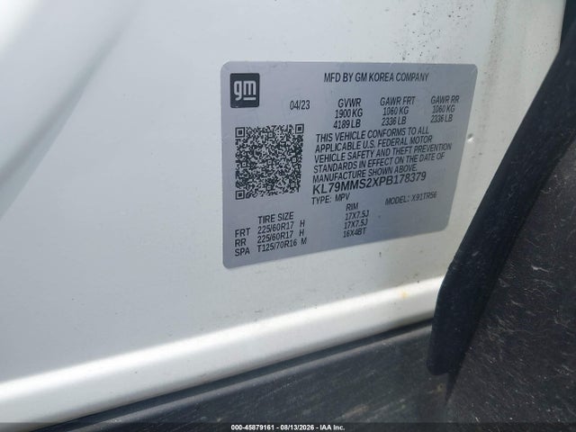 Продаж на аукціоні авто 2023 Chevrolet Trailblazer Fwd Ls, vin: KL79MMS2XPB178379, номер лоту: 45879161