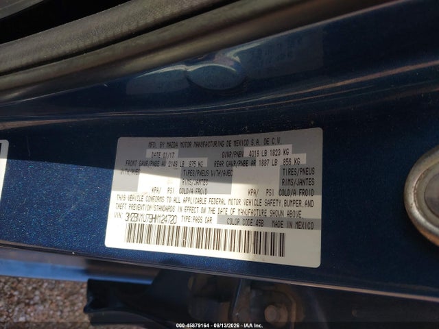 Продажа на аукционе авто 2017 Mazda Mazda3 Sport, vin: 3MZBN1U79HM124720, номер лота: 45879164