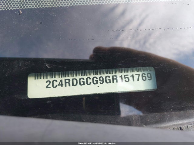 2016 Dodge Grand Caravan Sxt მანქანა იყიდება აუქციონზე, vin: 2C4RDGCG9GR151769, აუქციონის ნომერი: 45879173