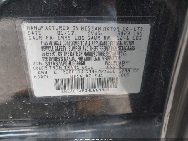 Nissan SENTRA SV 2017 3N1AB7AP0HL669969 Image 9