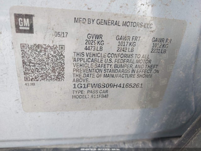Chevrolet BOLT EV LT 2017 1G1FW6S09H4165261 Image 9