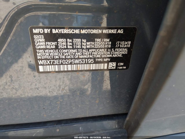 Aukcja sprzedaży 2023 Bmw X1 Xdrive28i, vin: WBX73EF02P5W53195, numer aukcji: 45879378