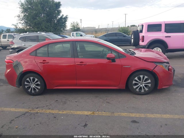 2020 Toyota Corolla Hybrid Le მანქანა იყიდება აუქციონზე, vin: JTDEBRBE2LJ012811, აუქციონის ნომერი: 45879565