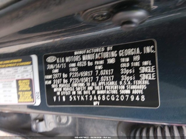 Продаж на аукціоні авто 2012 Kia Sorento Lx, vin: 5XYKT3A68CG207948, номер лоту: 45879622