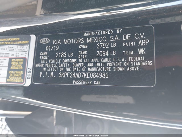 KIA Forte Lxs 2019 3KPF24AD7KE084986 Image 9