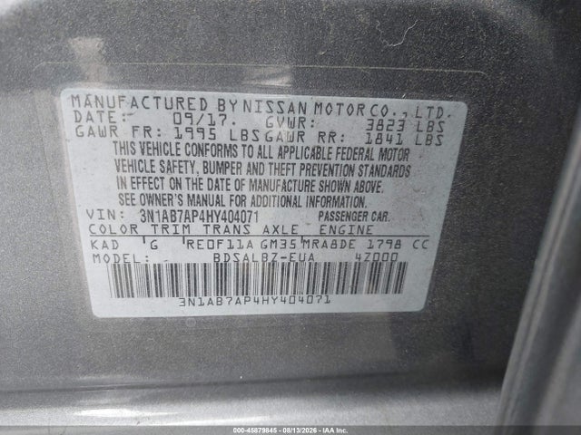 3N1AB7AP4HY404071 Nissan SENTRA S