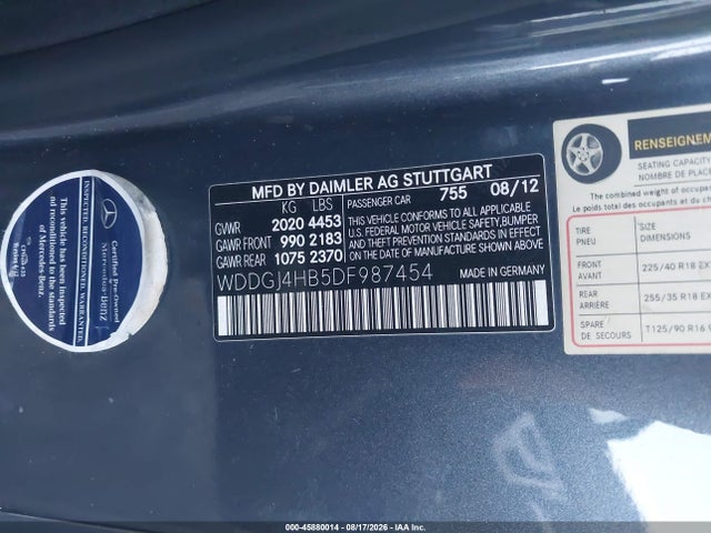 Продаж на аукціоні авто 2013 Mercedes-benz C 250, vin: WDDGJ4HB5DF987454, номер лоту: 45880014
