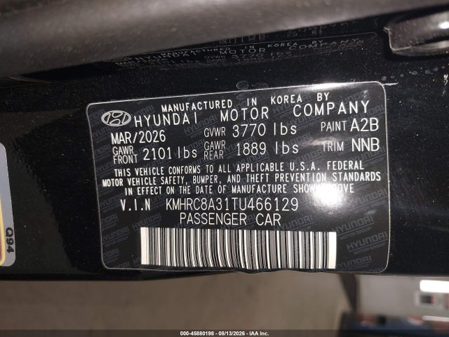 KMHRC8A31TU466129 Hyundai Venue Sel