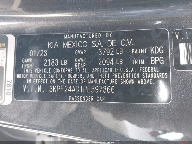 KIA Forte Lxs 2023 3KPF24AD1PE597366 Image 9