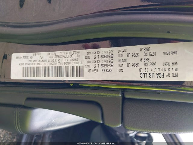 45880575 :رقم المزاد ، 1C4RJFAG6KC648592 vin ، 2019 Jeep Grand Cherokee Laredo E 4x4 مزاد بيع