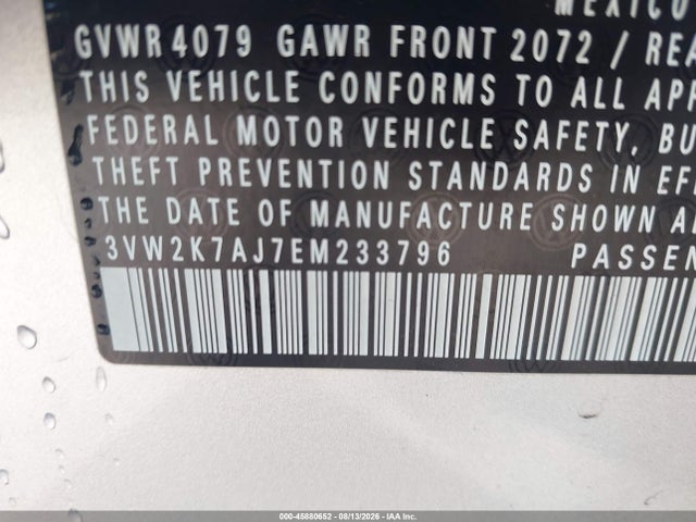 Volkswagen Jetta 2.0l S 2014 3VW2K7AJ7EM233796 Image 9