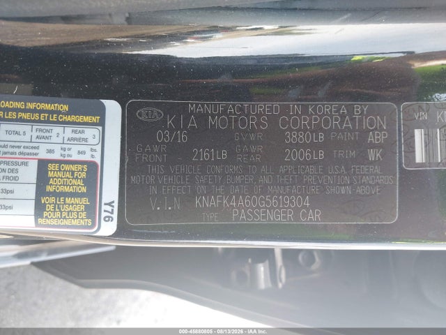 KIA FORTE LX 2016 KNAFK4A60G5619304 Image 9