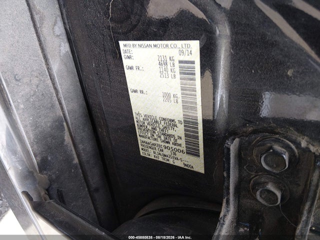 Nissan Maxima 3.5 S 2014 1N4AA5AP2EC905006 Image 9