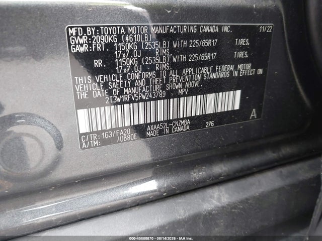 Toyota Rav4 Xle 2023 2T3W1RFV5PW243789 Image 9