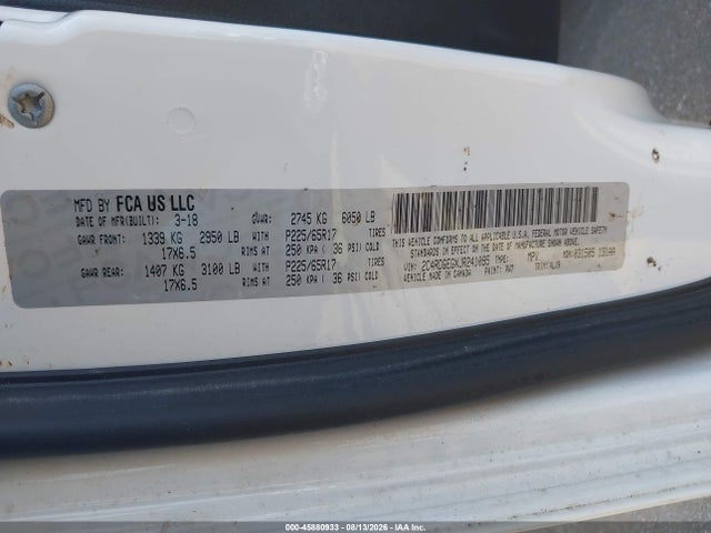 Aukcja sprzedaży 2018 Dodge Grand Caravan Gt, vin: 2C4RDGEGXJR241095, numer aukcji: 45880933