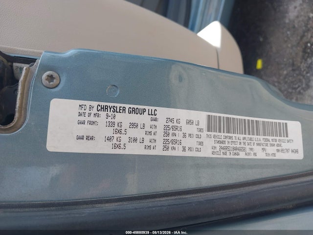 Продаж на аукціоні авто 2010 Chrysler Town & Country Touring, vin: 2A4RR5D18AR466581, номер лоту: 45880939