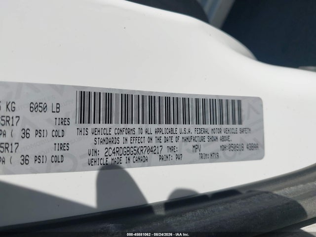 Dodge Grand Caravan Se Plus 2019 2C4RDGBG5KR704217 Image 9