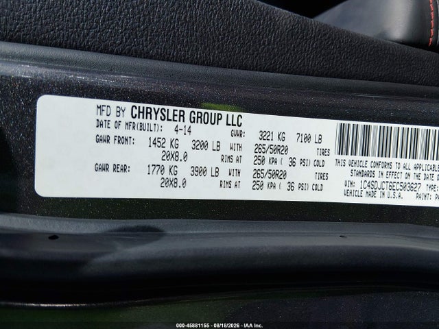 Dodge Durango R/t 2014 1C4SDJCT6EC503627 Image 9