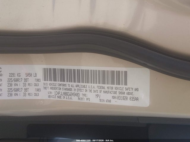 Продаж на аукціоні авто 2014 Jeep Cherokee Sport, vin: 1C4PJLAB6EW245483, номер лоту: 45881309