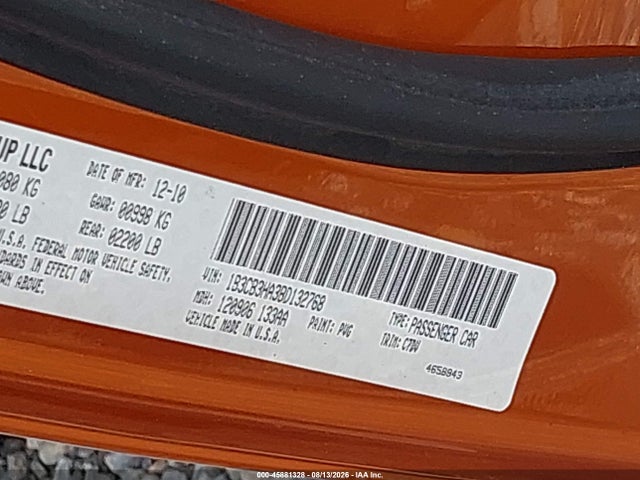 45881328 :رقم المزاد ، 1B3CB3HA3BD132768 vin ، 2011 Dodge Caliber Mainstreet مزاد بيع